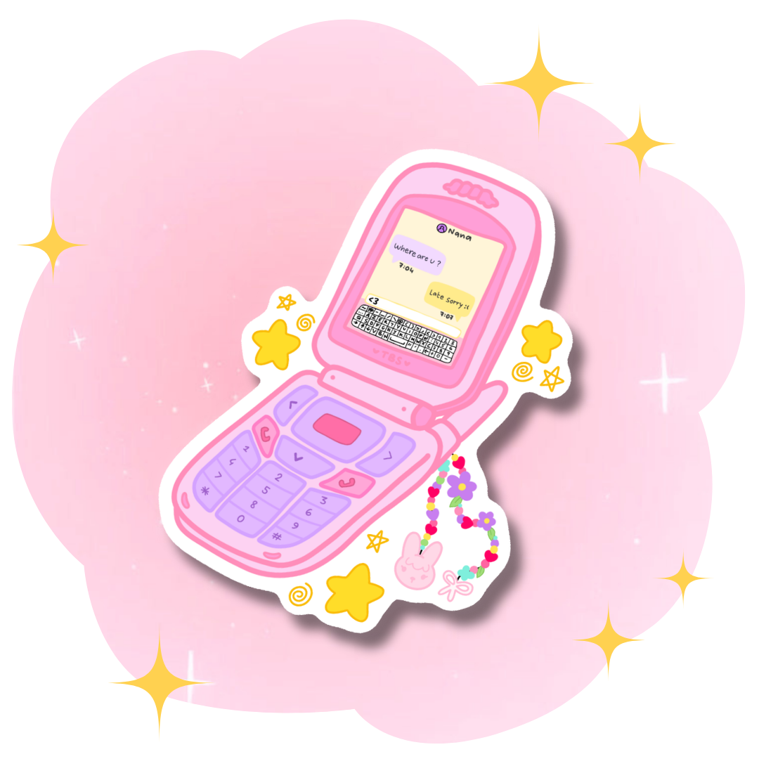 Sticker Hachi's phone