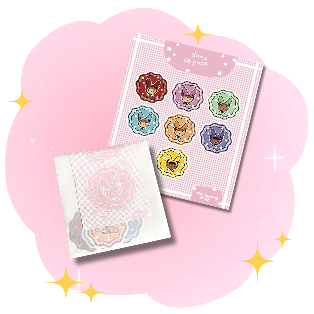 Pack Stickers - Bunny Badges