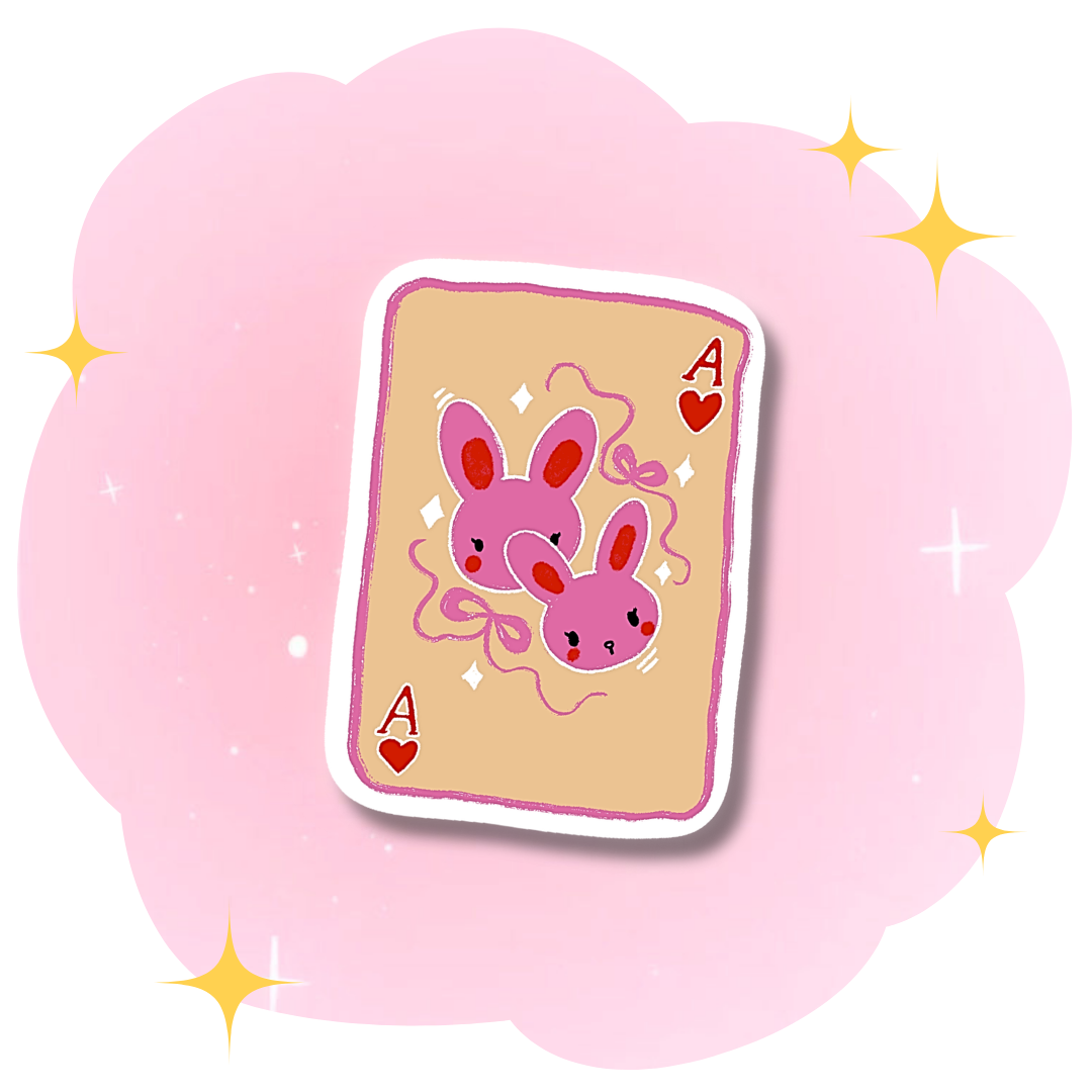 Sticker Bunny As Card