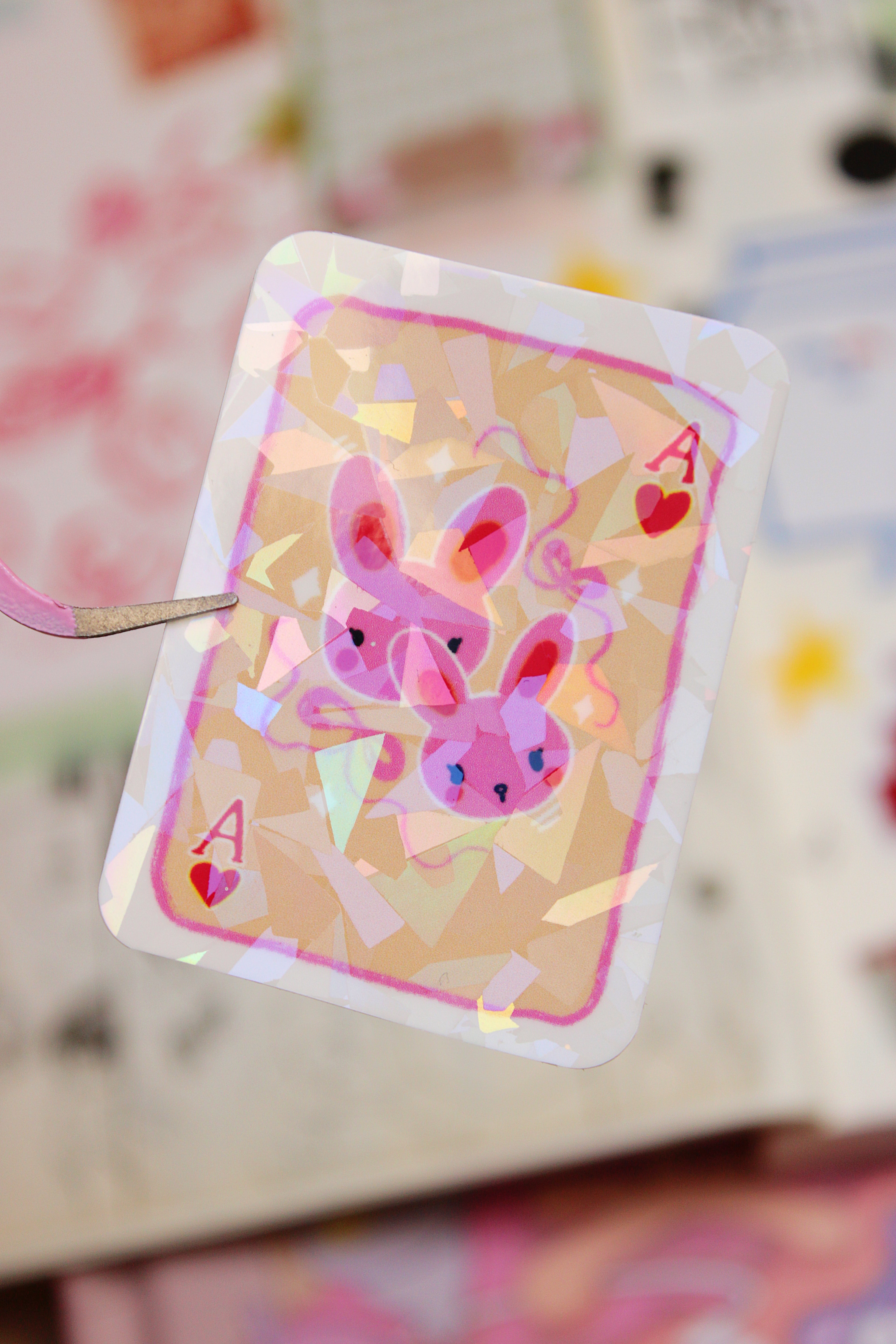 Sticker Bunny As Card